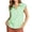 Green, variant on Womens Striped Blouses Collared Zip Front Sleeveless Top Loose Breathable Comfy Office Fashion Shirts