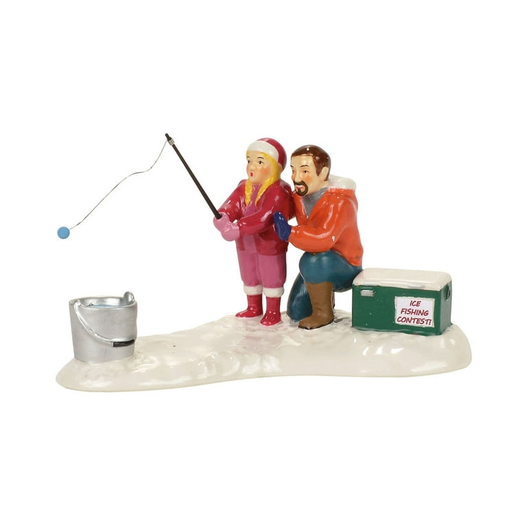 Department 56 Snow Village Casting For The Opener Ice Fishing Figurine  4058777 