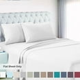 thumbnail image 2 of Empyrean Bedding Premium Flat Sheets – 2-Pack “110 GSM” Top Bed Sheets Double Brushed Microfiber Thick and Comfortable Flat Sheets Set, Luxurious & Soft Hotel Hypoallergenic, Queen, White, 2 of 5