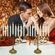 thumbnail image 3 of Candelabro de Hanukkah de hierro dorado, superficie de arena de nueve cabezas, 3 of 6