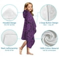 thumbnail image 7 of Halloween Purple Spider Web Pattern Hooded Bath Towel，50"x30" for Ages 3 To 12 Kids, Quick Dry Lightweight Soft Microfiber Hood Beach Towel Cover Up for Kids, 7 of 7