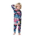 thumbnail image 3 of Odeerbi Christmas Onesie Pajamas for Family Holiday Sleep Jumpsuit Long Sleeve Family Christmas Pajamas Matching Sets Kids Fashion Printed Hooded Jumpsuit Sleepwear PJs Set Navy, 3 of 5