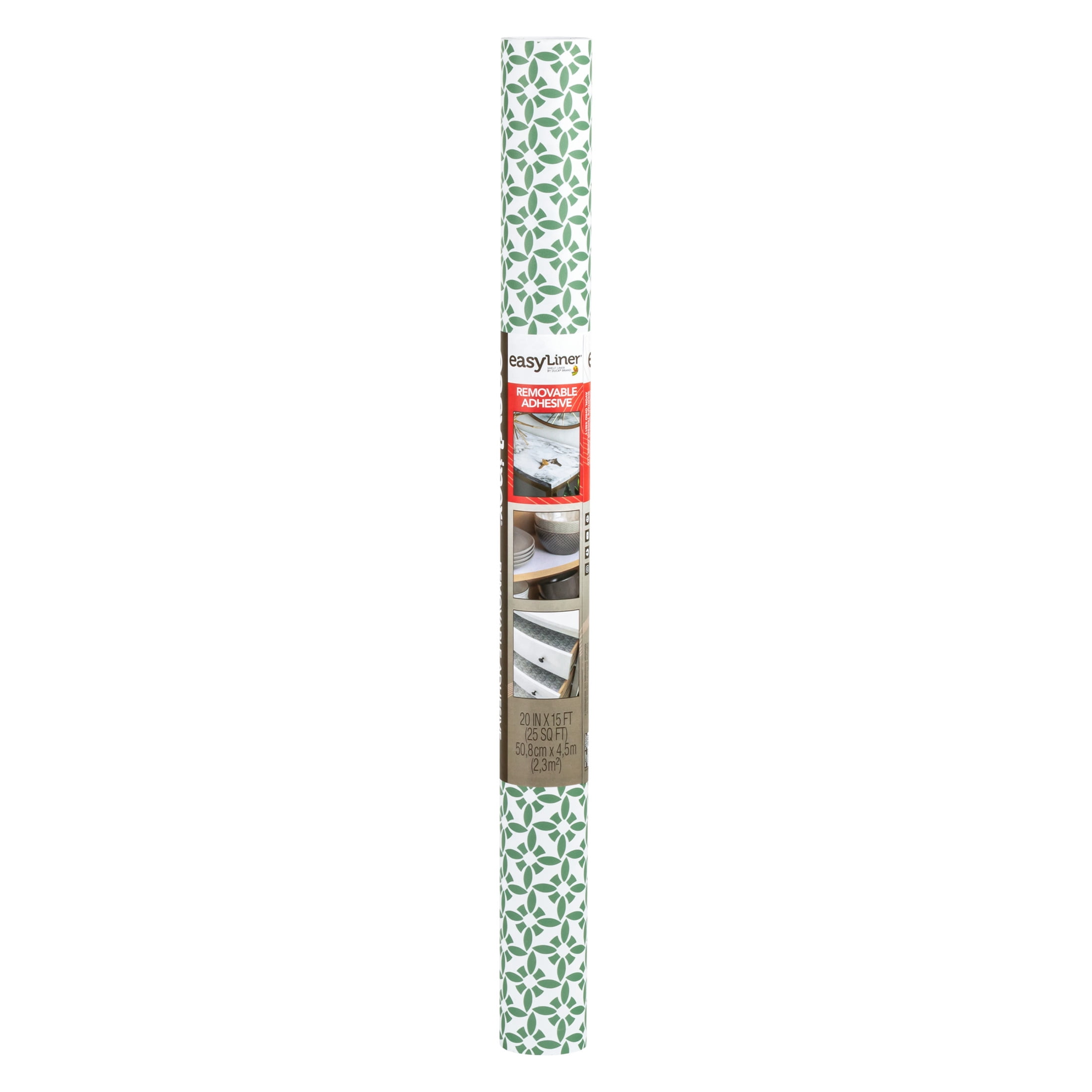 (2 pack) EasyLiner Removable Adhesive Shelf Liner, Fern Starburst 20" x 15' Roll