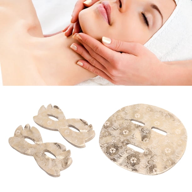 Hoja de máscara para ojos cuidado de la piel Flor Tela dorada Precortada Mascarilla facial desechable comprimida húmeda Hoja de papel Absorción acelerada delgada y ligera para ANGGREK Otros