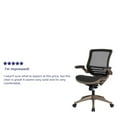 thumbnail image 2 of Mid-Back Transparent Black Mesh Executive Swivel Chair with Melrose Gold Frame and Flip-Up Arms, 2 of 9