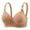 Khaki, variant on Sevevn Women's Large-size Rims-free Adjustable Gathered Breathable Full-cup Underwear Daily Bra Black 40 Deal of the Week
