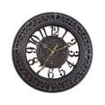 thumbnail image 2 of Reloj de pared moderno de 12 pulgadas, silencioso, sin tictac, funciona con pilas, decorativo, de cuarzo. Negro, 2 of 9
