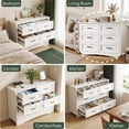 thumbnail image 6 of Dresser for Bedroom, Lofka 6 Drawer Dresser with Metal Handle, Chest of Drawers for Living Room, 6 of 10