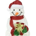 thumbnail image 3 of Northlight 23" White and Red Lights Snowman Outdoor Christmas Decor, 3 of 3