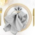 thumbnail image 2 of Balsa Circle 50 Pieces 20" Silver Polyester Napkins Wedding Kitchen, 2 of 8