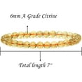 thumbnail image 5 of Angelstones Natural AA Grade Citrine Gemstone 6mm Round Beads Stretch Bracelet 7" Unisex, 5 of 5