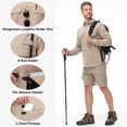 thumbnail image 6 of Zehisen Men's Fishing Shirt Long Sleeve UPF 50+ Sun Protection Quick Dry Cooling Shirt for Hiking Camping Safari Outdoor Travel Khaki L, 6 of 7
