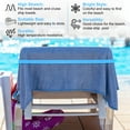 thumbnail image 2 of Uxcell 4-Pack Bandas para Toallas para Sillas de Playa, Clips de Toalla Reutilizables [Azul Cielo], 2 of 7