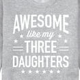 thumbnail image 3 of Instant Message - Awesome Like My 3 Daughters  - Men's Crew Neck Fleece Pullover, 3 of 6
