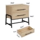 thumbnail image 3 of Nightstand con cajones light wood bedside mesa con almacenamiento de anchura side mesa con metal legs-moderno mid-century night stand para dormitorio o sala de estar, 3 of 6