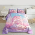 thumbnail image 2 of jejeloiu Kawaii Anime Girls Full Size Comforter Sets,Cartoon Princess Bedding Sets For Kids Reversible 3-Piece, 2 of 8