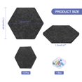 thumbnail image 2 of 12Pcs Hexagon Acoustic Panels 20x17.5cm B1 Fireproof Soundproof Foam Panels with 7 Push Pins for Wall Decoration Home Studio Office(Black), 2 of 7