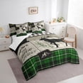 thumbnail image 4 of Homewish Magic Moose Deer Twin Bedding Sets 7-Piece, Woodland Wildlife Bedding Comforter Set, Rustic Adventure Reversible Sheet Sets, Microfiber Bedroom Decor, 4 of 8