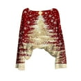 thumbnail image 5 of successthop Womens Christmas Ugly Sweater Light Tree Knit Long Sleeve Crewneck Fall Winter Pullover Knitwear Print Tops, 5 of 5