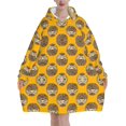 thumbnail image 1 of Cute Hedgehog,Women's Oversized Wearable Blanket Hoodie, Blanket Sweatshirt,Flannel Pullover Blanket, 1 of 9