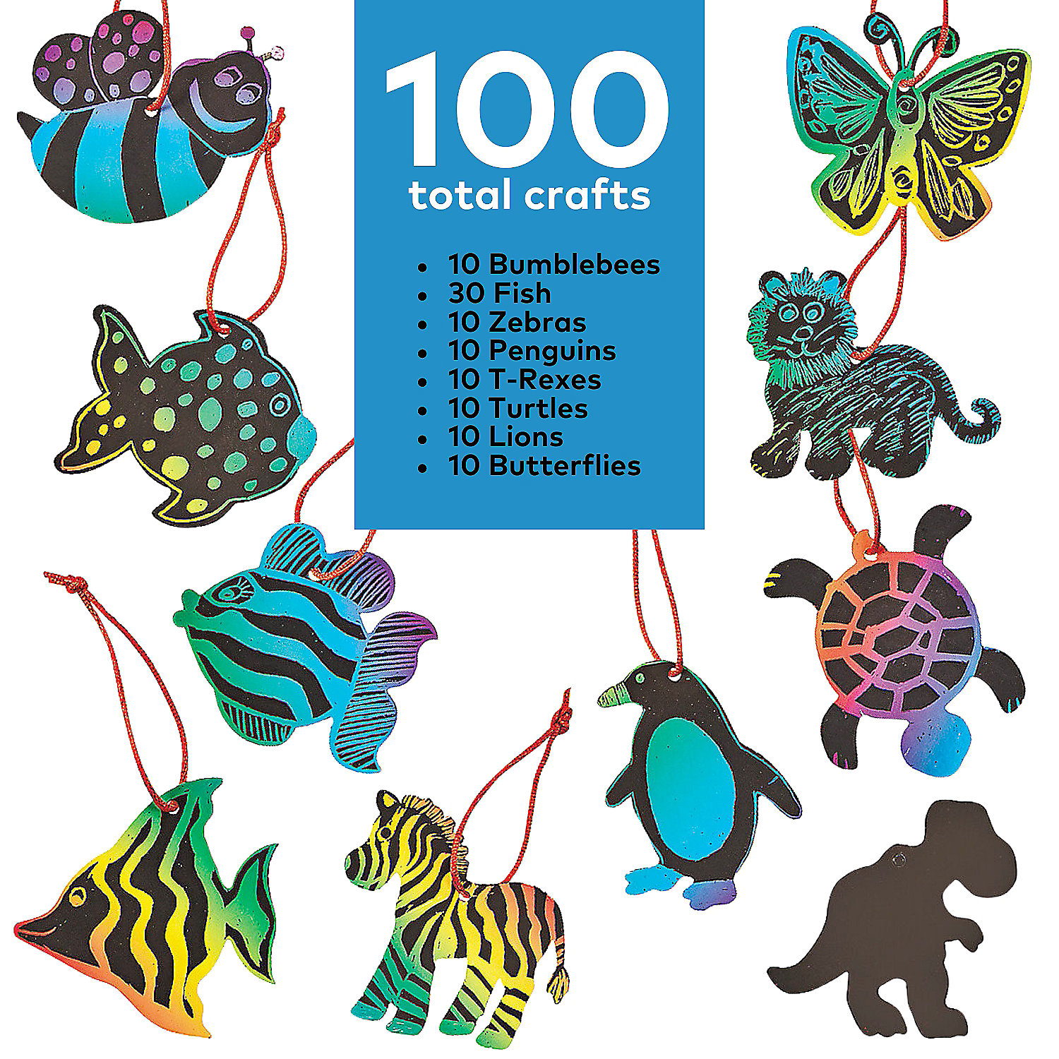 Magic Scratch Giveaway Assortment - Craft Supplies - 100 Pieces