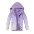 thumbnail image 2 of Mercatoo Girls Cute Gradient Color 𝗪aterproof Jackets Fleece Lined Winter Hooded Coats Youth Kids Zipper Pockets Warm Outwear, 2 of 6