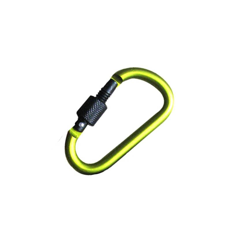 D-Ring Outdoor Climbing Carabiner Key Chain Clip Hook Buckle 25KN Aluminum 