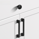thumbnail image 1 of Accesorios de hardware de aleación de zinc para gabinetes de cocina, manija negra americana para cajones, manijas para puertas de armarios y cajones, 1 of 2