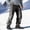 Dark Gray, variant on WIZUTIZ Men's Fleece Lined Hiking Pants Waterproof Polyester Shell Elastic Drawstring Waist Relaxed Fit Winter Outdoor Cargo