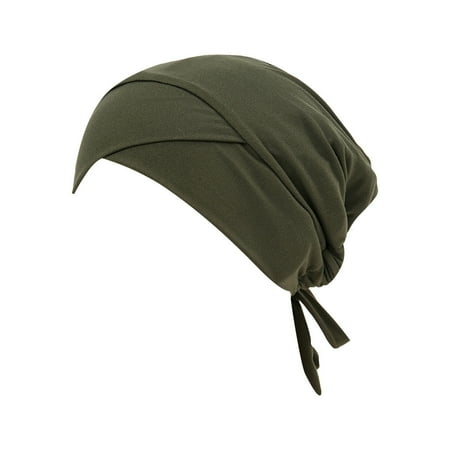 AJGRHE Heardband Women s Fashionable Striped Bow Headscarf Hat Classic Soft Breathable Comfortable Lightweight Versatile Wrap for Daily Casual Outdoor Travel Workout Yoga Sport Elegant Army Green
