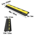 thumbnail image 3 of KFFKFF 5Pcs Cable Protector Ramp, Dual Channel Speed Hump, Modular Rubber Speed Hump with 11000 LBS Weight Limit, Driveway Rubber Traffic Speed Humps for Cable Protection, 3 of 9