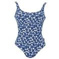thumbnail image 1 of Rosa Faia Womens Marle One-Piece Swimsuit, 16F, French Blue, 1 of 2