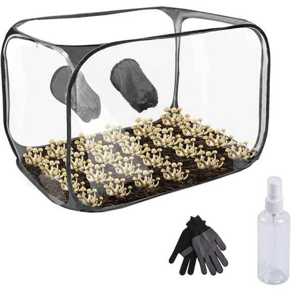 35.4in L x 23.6in W x 23.6in H Mushroom Grow Box Tent Kit,Mushroom Grow Tent Still Air Box Pop Up Mushroom Grow Tent Kit,Portable Mycology Fume Hood Propagation Stations