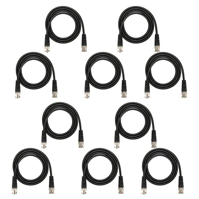 CCTV Cable,10Pcs Copper Core Coaxial Coaxial Cable Video Coaxial Cable Superior Craftsmanship