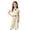 E327-Beige, variant on hengsof Girls Solid Ruffle Bow Short Sleeve T Shirt Wide Leg Pants Set, Summer Crewneck Top Elastic Waist Pants Set, Soft Loungewear Casual Two Piece for 0-11 Years