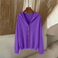 thumbnail image 4 of Womens Button Down Hooded Cardigan Sweaters, Knit Hoodie Coat Jacket, Soft and Comfortable XL, 4 of 5