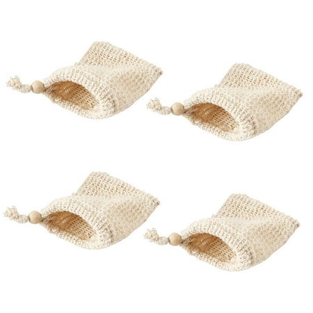 

4pcs Drawstring Soap Foaming Bags Multipurpose Soap Net Bags for Bathroom