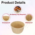 thumbnail image 3 of Uxcell 50 Pcs Forros de Cupcake de Aluminio con Tapa, Muffins a Prueba de Grasa para Decoración de Fiestas de Boda y Cumpleaños, Caqui (Redondo), 3 of 7