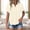 Beige-A, variant on Women's Cotton Linen Gauze Shirts Loose Fit Button Down Blouses Casual Summer Textured Collared Crinkle Seersucker Tops Yellow