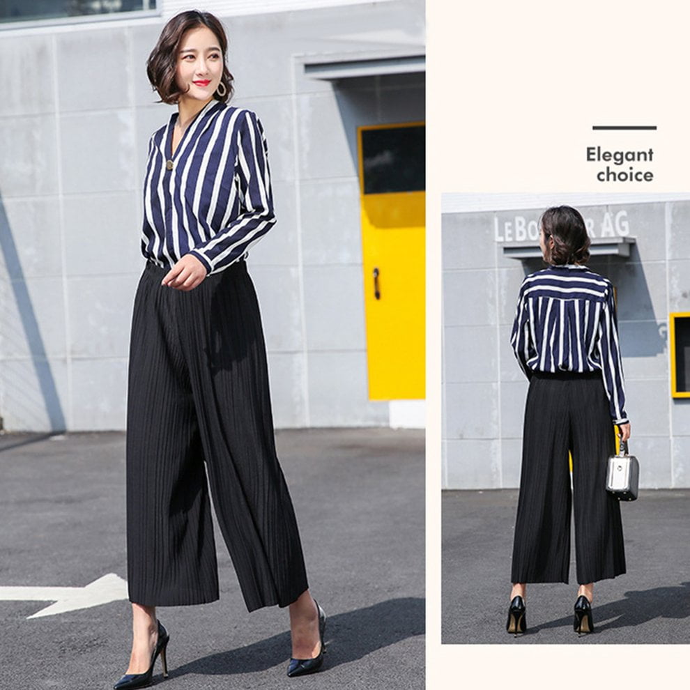 ladies black summer trousers