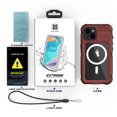 thumbnail image 2 of Dteck MagSafe Compatible iPhone 14 Waterproof Case Built-in Screen Protector IP68 Underwater Dustproof 360 Full Body Shockproof Protective Magentic Case with Lanyard for iPhone 14 6.1",Red, 2 of 8