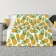 thumbnail image 1 of Fotbe Pineapple Manta de Franela con Estampado, Manta Ultrasuave para Cama, Sofá, Auto, Hipoalergénica y Antibolitas-80"x60", 1 of 6