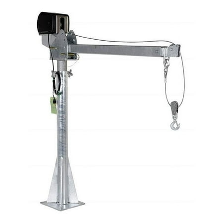 Vestil Manufacturing WTJ-E-15-3-AC-GAL 66 in. AC Powered Boom Adjust Jib Crane - Galvanized, 1500 lbs