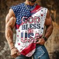 thumbnail image 6 of adaychics American Flag Mens Tank Top American Flag Eagle Casual Sleeveless Shirts Graphic Muscle Tank Tops for Gym, 6 of 7