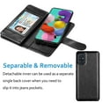 thumbnail image 4 of Njjex for Samsung Galaxy A11 A21 A01 A51 A71 4G 5G Cases Wallet, PU Leather [9 Card Slots] Credit Holder Folio Flip [Detachable] Kickstand Magnetic Phone Cover & Lanyard -Black, 4 of 5