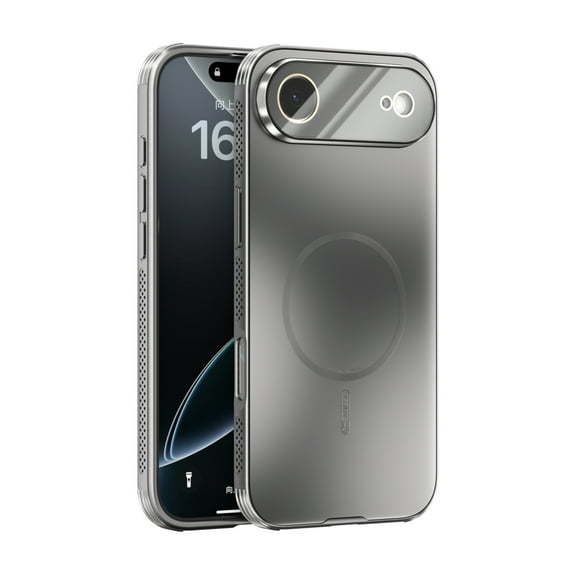 Magnetic For iPhone Air Phone Case,Matte Glossy Back,Compatible with Mag-Safe,Heat Dissipation Bumper,Shockproof Drop Protection,Anti-fall Anti-Scratch Ultra Slim Phone Case,Gray
