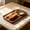 Medium, variant on Rectangular Acacia Wood Serving Tray, 5.5x9.8in Natural Wood Decorative Platter for Tea Coffee Snack Fruit Breakfast Table Home Hotel Use
