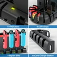 thumbnail image 2 of Controller Charging Dock Station Compatible with Nintendo Switch & OLED Model Joycons,with 9 Game Slots(Joy cons not including), 2 of 6