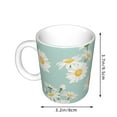 thumbnail image 2 of Yiaed Floral Daisy Print Ceramics Coffee,Large Handle Design,Extra Large Tea and Coffee Cup for Office and Home Mugs, 2 of 6