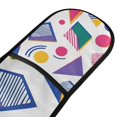 thumbnail image 4 of Yayeee Double Oven Mitt Kitchen Heat Resistant Baking 35" x7" Quilted Glove, Green Retro Shapes, 4 of 6
